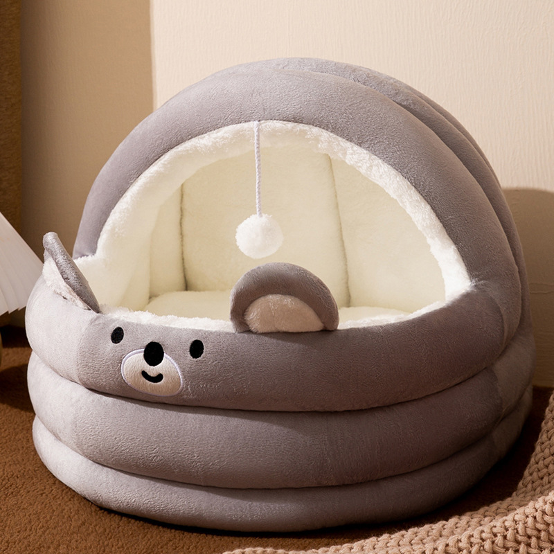 SKU-01-Color_Gray Bear Cradle-Size_L- (recommended for dogs under 20 catties)